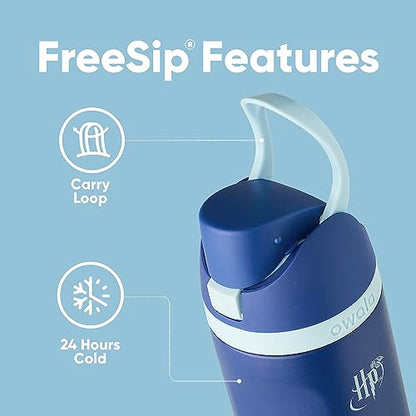 Owala Harry Potter FreeSip Stainless Steel Water Bottle 24 oz Ravenclaw - color: Ravenclaw, size: 24 Ounces