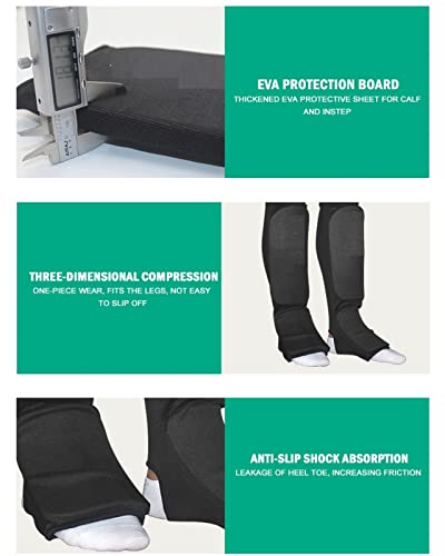 Taekwondo Cloth Calf Shin Instep Protector Guards, Boxing Martial Arts MMA Training Foot Protective Gear for Men Women Kids SpaHMIASFMKing UFC Muay Thi SpaHMIASFMKing Karate Foowear