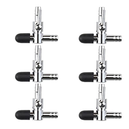 Aquarium Fish Tank Air Flow Control Lever Pump Single Way T Valve, 6-Pack