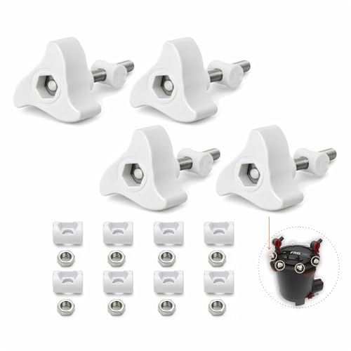 4 Pack A20215 Replacement Parts Compatible with Fluval Canister Filters, Lid Fastener Compatible with Fluval FX6 FX5 FX4 FX2, Includes 4 Fasteners & 8 Barrel Nuts, Secure Fit and Long Lasting - size: 4 PACK