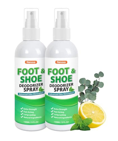 Shoe Deodorizer Spray, 5 fl. oz (2 Pack) Foot & Shoe Odor Eliminator - size: 10 Fl Oz (Pack of 1)