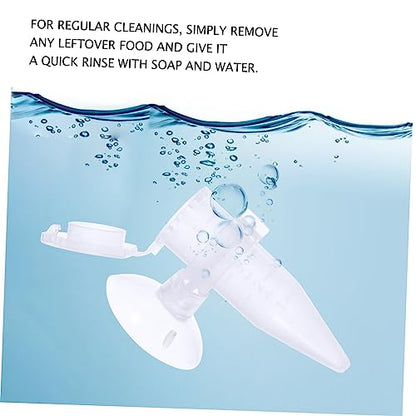 VICASKY 5pcs Mini Shrimp Feeder with Cup Automatic Fish Food Dispenser for Aquariums Easy to Clean and Observe for Shrimp and Fish Feeding