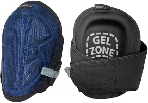 McGuire-Nicholas Gel Lite Pro Flooring Knee Pads for Men and Women, Soft Gel Adjustable Knee Pads for Gardening, Flooring, and Work, Navy/Black | 22382 (Pack of 12) - size: (Pack of 12)