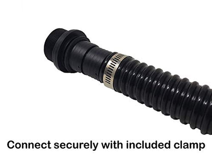 Universal Pond Tubing Pump Fitting, 30 Configurations, Works with Most Pumps, Fish Safe, Black, 2-Pack - size: 2 Pack