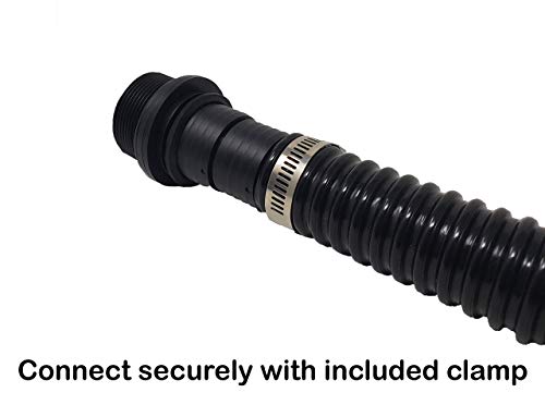 Pond Tubing Pump Fitting, 30 Configurations, Works with Most Pumps, Fish Safe, Black