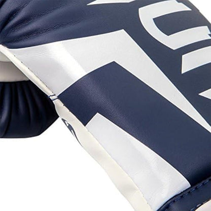 Venum Elite Standup Shin Guards - color: White/Navy Blue, size: Medium