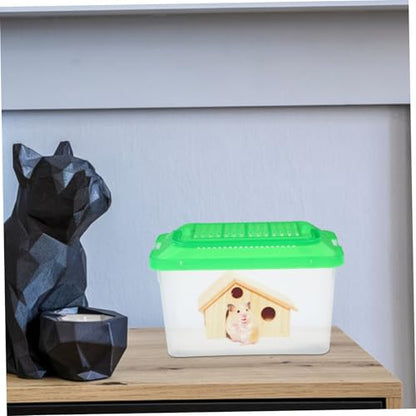 POPETPOP Handheld Pet Storage Box Multi Functional Aquarium for Turtles Hamsters Lizards Portable Transport Container with Excellent Visibility Easy Cleaning for Travel