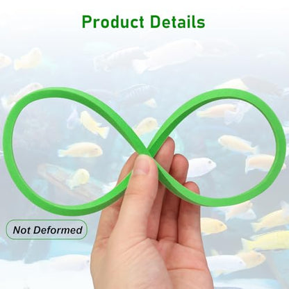 10Pcs Aquarium Floating Plant Rings and Fish Feeding Rings,Aquarium Floating Plant Corral,Floating Plant Rings Keep Your Plants in Place,Can Be Used to Framed and Frameless Aquariums (Green)