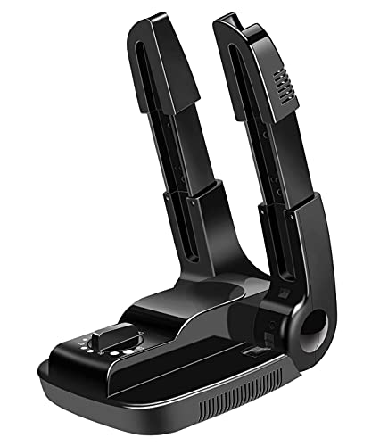 Portable Electric Shoe Glove Boot Dryer Warmer with Folding and Drying Rack - color: 110v-Black, size: M