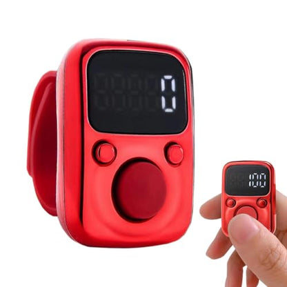 Tally Counter Portable Hand Finger Counting Clicker - color: Red