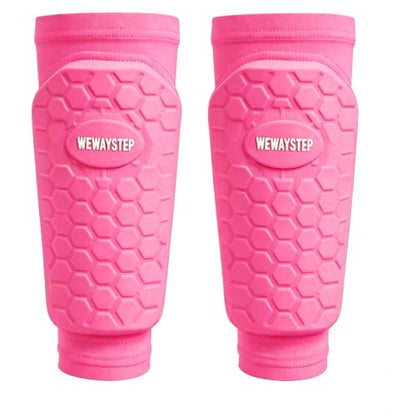 Soccer Shin Guards for Kids Adult, Calf Compression Sleeve - color: Pink, size: Small