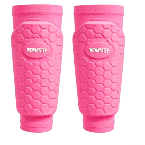 Soccer Shin Guards for Kids Adult, Calf Compression Sleeve - color: Pink, size: Medium