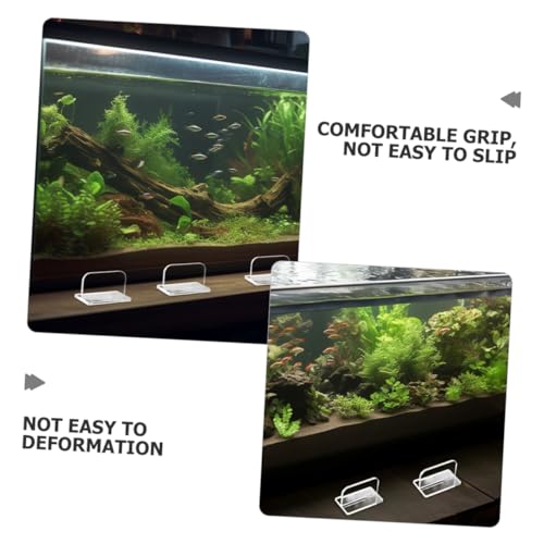VOSAREA 6pcs Acrylic Replacement Handles for Fish Tank Lids Easy to Install Aquarium Cover Accessories for Safe Use and Performance