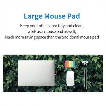 Cute Cat Desk Mat Gaming Mouse Pad Anime Kawaii Green Large Gaming Mouse Mat with Stitched Edges,Non-Slip Waterproof Rubber Base Mous Mat Office Computer Keyboard Laptop Home 31.5"x11.8" - color: Cute Cat_019, size: 11.8" x 31.5"