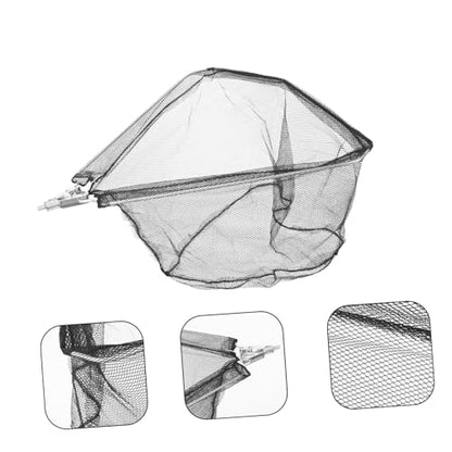 UPKOCH Detachable Triangle Fishing Net Head Stainless Steel Frame Portable Large Capacity Catching Basket Practical Replacement Mesh for Fish Lightweight and Strong Design