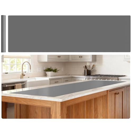 78.7" x 23.6" Extra Large Silicone Mats, 1.3mm Thick Cuttable Kitchen Counter Mat Multipurpose Table Pad for Placemats, Paintings, Clay, Projects, Arts & Crafts, Welding and Resin, Gray - color: Gray, size: 16" x 3"