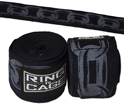 Ring to Cage Handwraps Mexican Style Stretchable- Patterned 180" Long - 23 Color Patterns - color: Chains