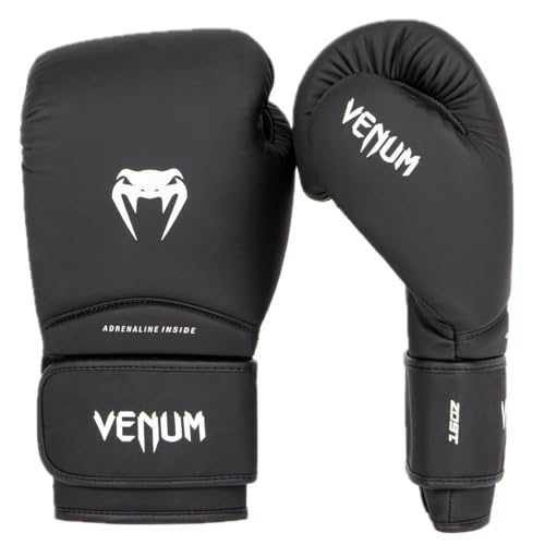 Venum Contender Boxing Gloves - color: Black/White, size: 16-Ounce, style: Contender 1.5