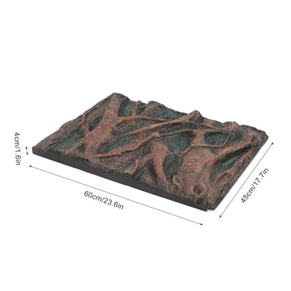 CDQL Aquarium Terrarium Background, Multipurpose 3D Reptile Background, Foam Aquarium Decor Backgrounds, Easy to Assemble for Reptiles Lizard Fish Frog (H)