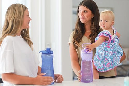Pogo 64oz Plastic Water Bottle with Chug Lid and Carry Loop, Lilac - color: Lilac, size: 64 Ounces