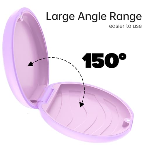 Retainer Case, Slim Aligner Case for Invisalign with Tool Kit - color: Purple