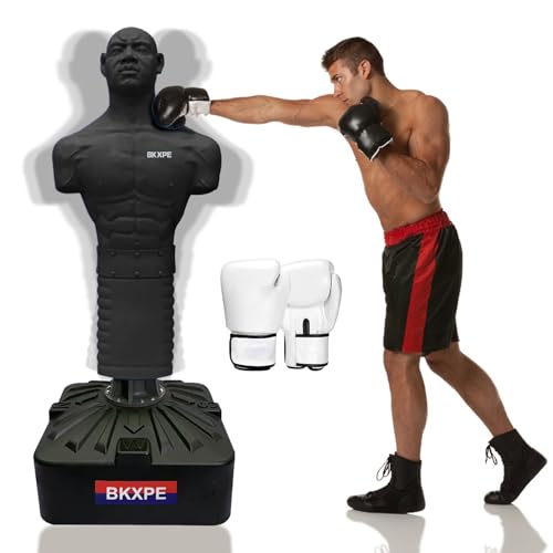 Heavy Duty Punching Bag Stand, Free Standing Boxing Dummy for Home Gym - color: Black