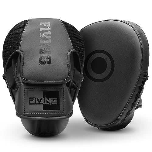 Boxing Pads Punching Mitts for Muay Thai,Punching,Sparring,Training - color: Black/Black