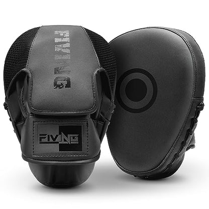 Boxing Pads Punching Mitts for Muay Thai,Punching,Sparring,Training - color: Black/Black