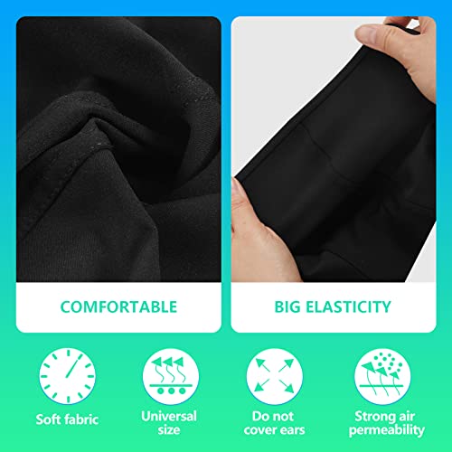 2 Pcs Wrestling Hair Cover Cap Grappling Hair Cap Black Full Cover Wrestling Headgear with Chin and Open Ears for MMA BJJ Judo Women Men