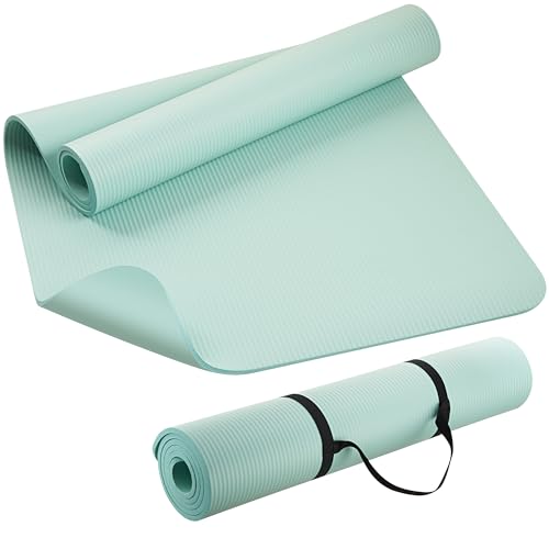 KEEP Extra Thick NBR Yoga Mat for Women & Men, 10mm Thick, 72”x32” Large Exercise Mat with Non-Slip Workout Mat for Yoga, Pilates, Stretching, Meditation – Wide & Cushioned Fitness Mat - color: Green, size: 72”x32”x10mm