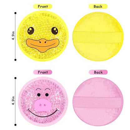 Ice Packs for Injuries Reusable 2 Packs Cold or Warm Compress - style: Pig + Duck
