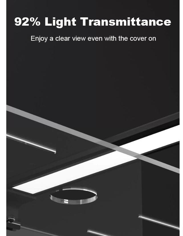 Anti Jump Aquarium Cover, 3 mm Clear Fish Tank Lid with Feeding Hole and Vent Slots, Transparent Top Cover for Open Aquariums, Shrimp Tanks(20.1x5.9in) - size: 20.1x5.9in
