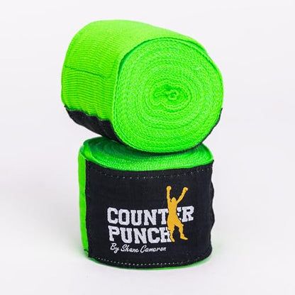 180” Boxing Hand Wraps - Semi-Elastic Cotton Wraps with Thumb Loop for Boxing, MMA, Muay Thai, Kickboxing - Unisex