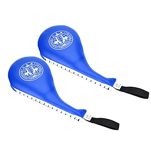 2 Pack Taekwondo Kick Pads, Sturdy Kicking Target Pads, Karate Martial Arts Training Equipment Kicking Target Pad, Soft PU Sponge Pad 15x7inch - color: Blue