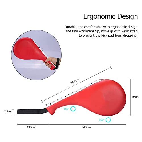 Taekwondo Kick Target Pads Karate Kickboxing Practice Double Kicking Paddle Martial Arts Equipment Punch Pads Red