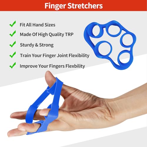 Adjustable Grip Strength Trainer Kit 5-in-1 with Counter, Hand Gripper & Finger Exerciser for Forearm Strength, Physical Therapy for Carpal Tunnel & Arthritis, Portable Workout Equipment for Rock Climbing & Gym, Gifts for Men