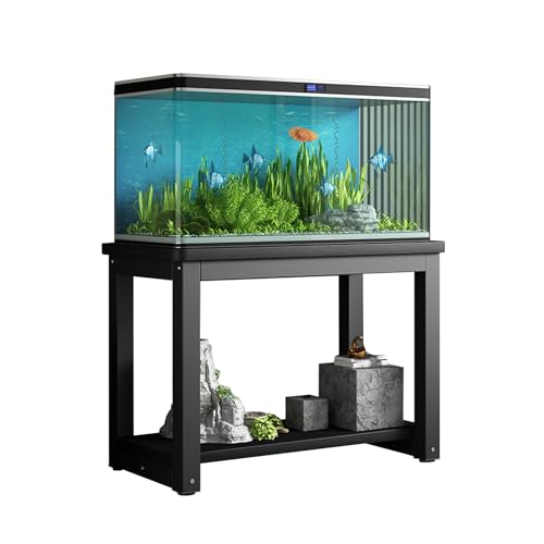 Fish Tank Stand,Non-Slip Fish Stand Cabinet with Foot Mats - Black Turtle Table for Reptiles, Decorative Room Table, Versatile Home Storage Rack Shelf - color: D, size: 70x40cm(27 1/2"x15 3/4")