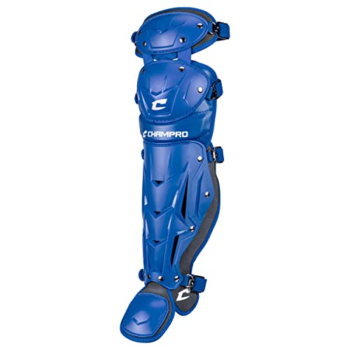 Champro Optimus Pro Catcher/Umpire Leg Guards - color: Royal, size: 14.5"