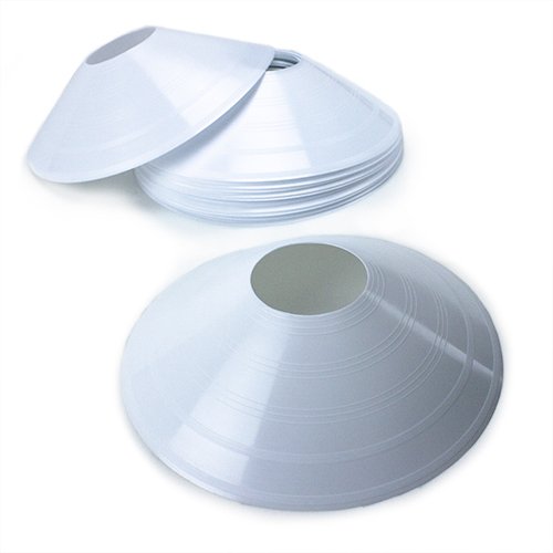 Crown Sporting Goods Set of 12 Soft Plastic Field Disc Cones - color: White