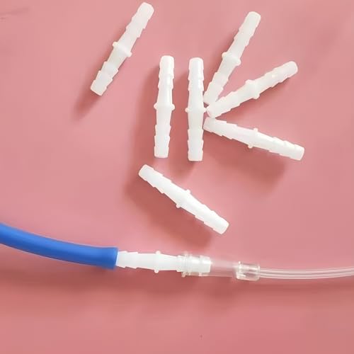 10PCS Plastic Hose Barb Fitting 5/16" x 5/16" Barbed Splicer Mender Joint Adapter Union Connectors for Aquarium Household Air Liquid Pipe Repair
