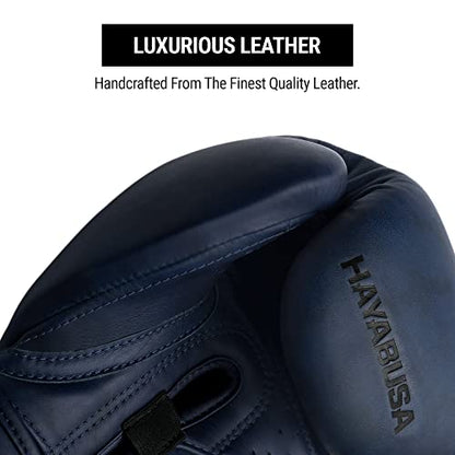 Hayabusa T3 LX Leather Boxing Gloves | Leather Boxing Gloves, Training Gloves Men and Women, Sparring Gloves, Heavy Bag Gloves, 16oz Boxing Gloves, Muay Thai Gloves - color: Indigo, size: 14oz