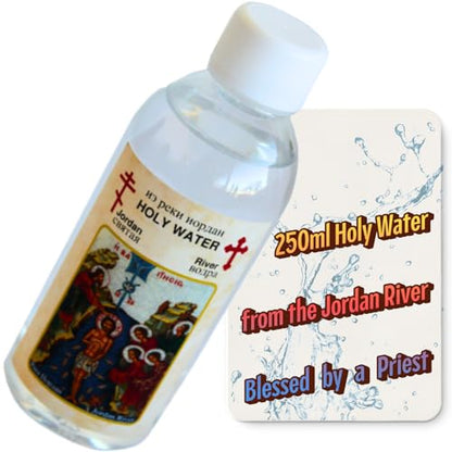 Blessed by Priest Certified Design Sealed Holy Water Bottle - Authentic From Jordan River for Baptism - Premium Water Bottle - Sacred for Spiritual Use (1, One Bottle) - color: One Bottle