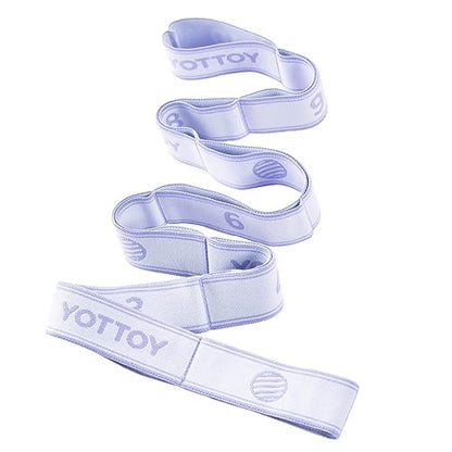 YOTTOY Yoga Strap and Resistance Bands-Exercise Elastic Bands for Working Out Women with 10 Loops-Perfect for Stretching and Physical Therapy - color: blue