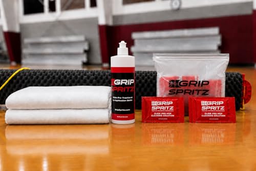Grip Spritz Court Mop - 7' Damp Mop - Basketball Gym Floor Cleaning System, Hardwood, Tile Sport Court, Composite, Wrestling Mat Surface Cleaner - Commercial, Industrial, Wet & Dry Towel System