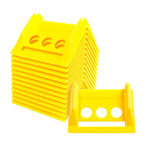 4" Flatbed Edge Protectors 24 Pack Plastic Corner Protector with Carrying Case, Strap Corner Protectors for Flatbed Cargo Load Truck Shipping, Yellow - color: Yellow