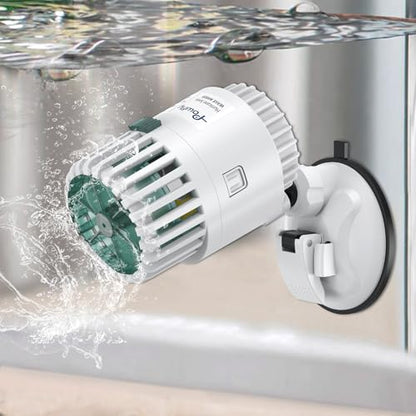 Pawfly Wave Maker for Aquarium, 800 GPH 3W Aquarium Powerhead, Quiet Submersible Wavemaker for Fish Tanks up to 50 Gallons, Water Circulation Pump with Strong Suction Cup Base - size: for Tanks up to 50 Gallons