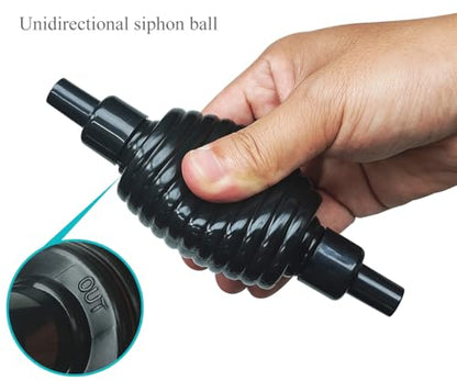 5ft Aquarium Siphon Vacuum Cleaner for Fish Tank Cleaning Gravel & Sand - size: 5ft