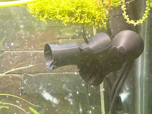 Random Flow Generator Nozzles Compatible with Fluval FX2, FX4, FX6, TPU Upgrade Accessory, Black, Set of 2 with Adapters