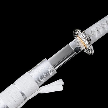 JIHPEN sword - Katana Sword with Scabbard - color: White-Orchid