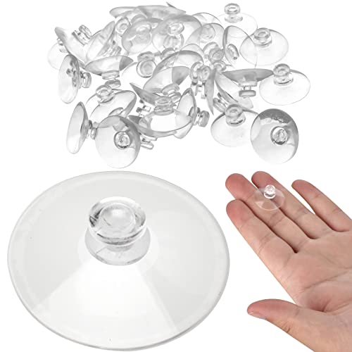 30 Small Suction Cups 20mm/0.8in Mini Suction Cups for Window Decor, Fairy Light, Toys and Mounting Small Items to Windows, Windshield, Table Top and Furniture - color: Mushroom-Shaped Head, size: 30Pcs-20mm